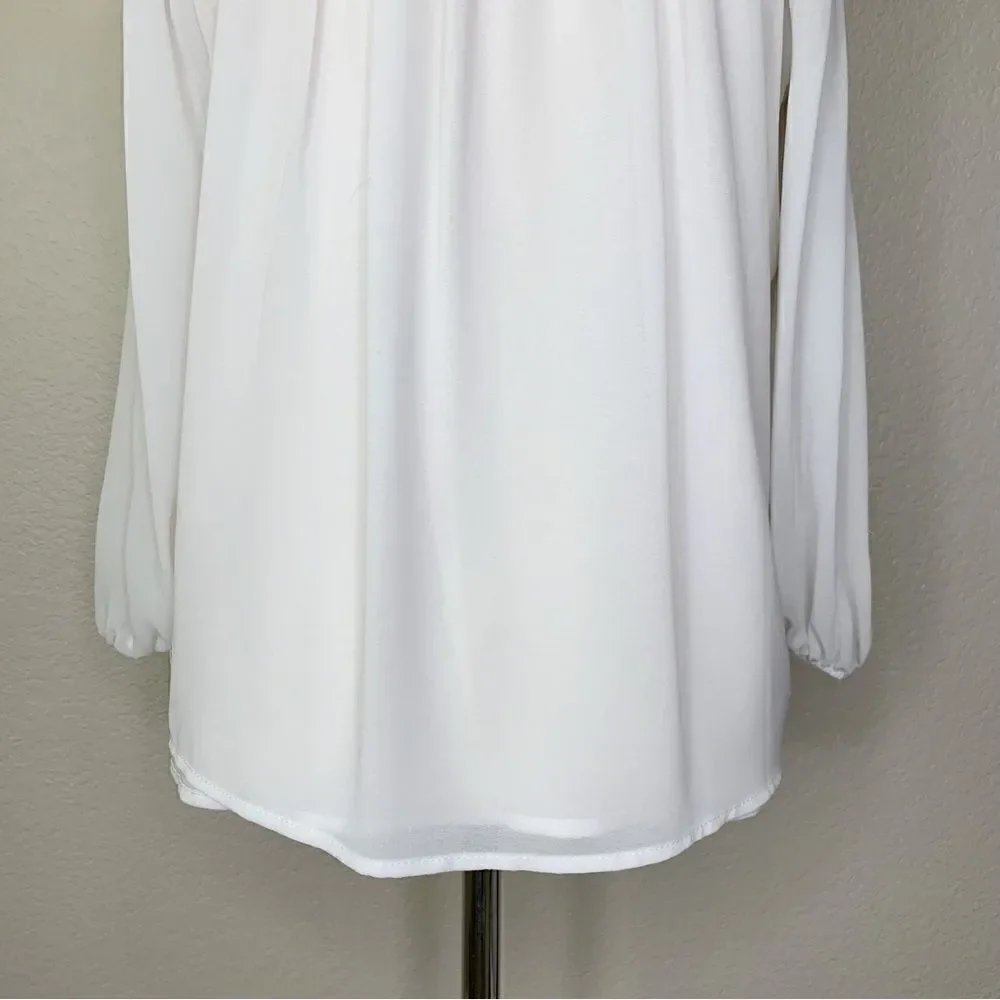 Khloe California White Cold Shoulder Top - Picture 8 of 12